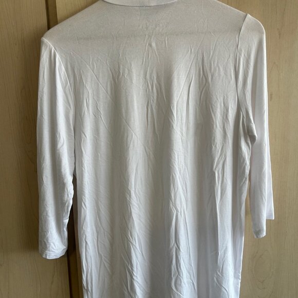 New Torrid Super Soft Knits White Turtleneck Tee 3/4 Sleeve Sz 00 NWT - Picture 4 of 7